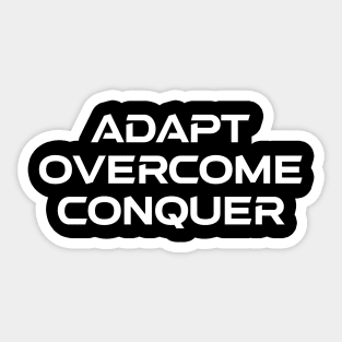 Adapt Overcome Conquer Motivational Navy Seal Quote Sticker